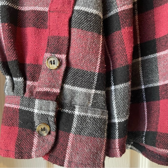 Mountain Expeditions XL Plaid Flannel Hoodie Button Down Shirt - Picture 9 of 10